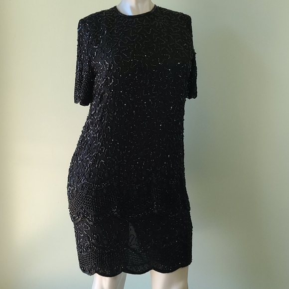 Brilliant By JA Beaded Sparkling Mini Dress - Picture 1 of 4